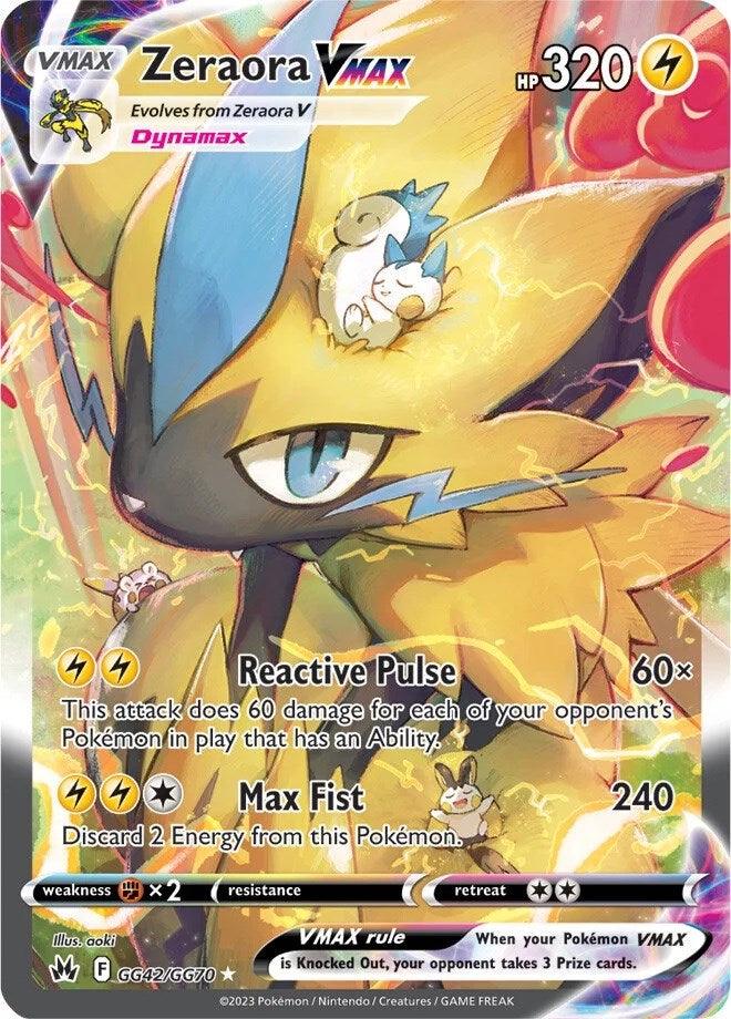 Fighting [x2], GG42, Holofoil, Lightning, Sword & Shield: Crown Zenith, Ultra Rare Zeraora VMAX (GG42/GG70) [Sword & Shield: Crown Zenith] - Trading Card World