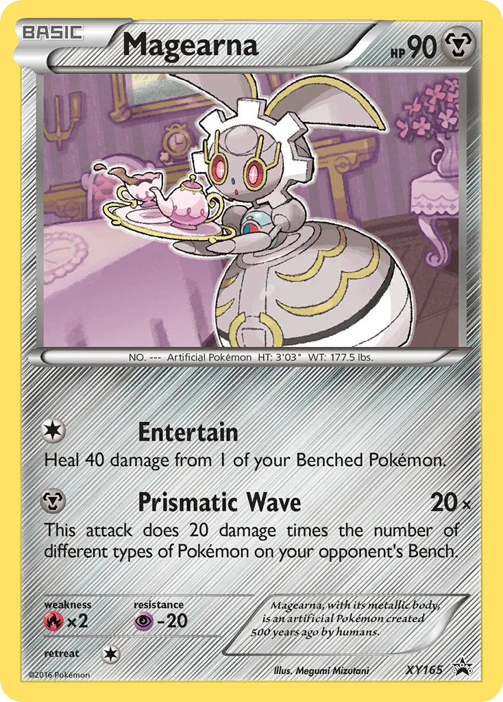 Fire[×2], Holofoil, Metal, Promo, Psychic[-20], XY165, XY: Black Star Promos Magearna (XY165) [XY: Black Star Promos] - Trading Card World