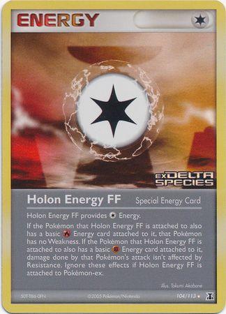 EX: Delta Species, Rare, Reverse Holofoil Holon Energy FF (104/113) (Stamped) [EX: Delta Species] - Trading Card World