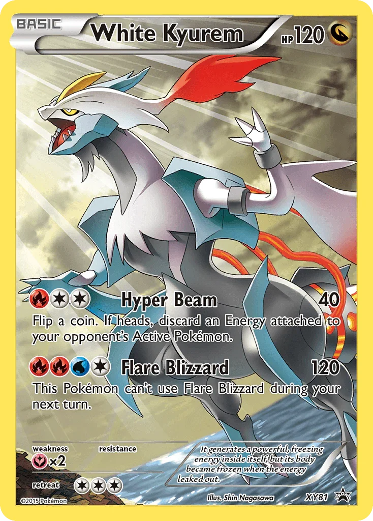 Dragon, Fairy [x2], Holofoil, Promo, XY81, XY: Black Star Promos White Kyurem (XY81) (Full Art Promo) [XY: Black Star Promos] - Trading Card World