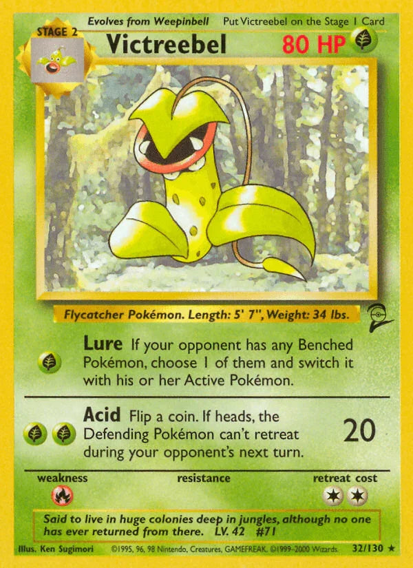 32, Base Set 2, Fire[×2], Grass, Normal, Rare Victreebel (32/130) [Base Set 2] - Trading Card World