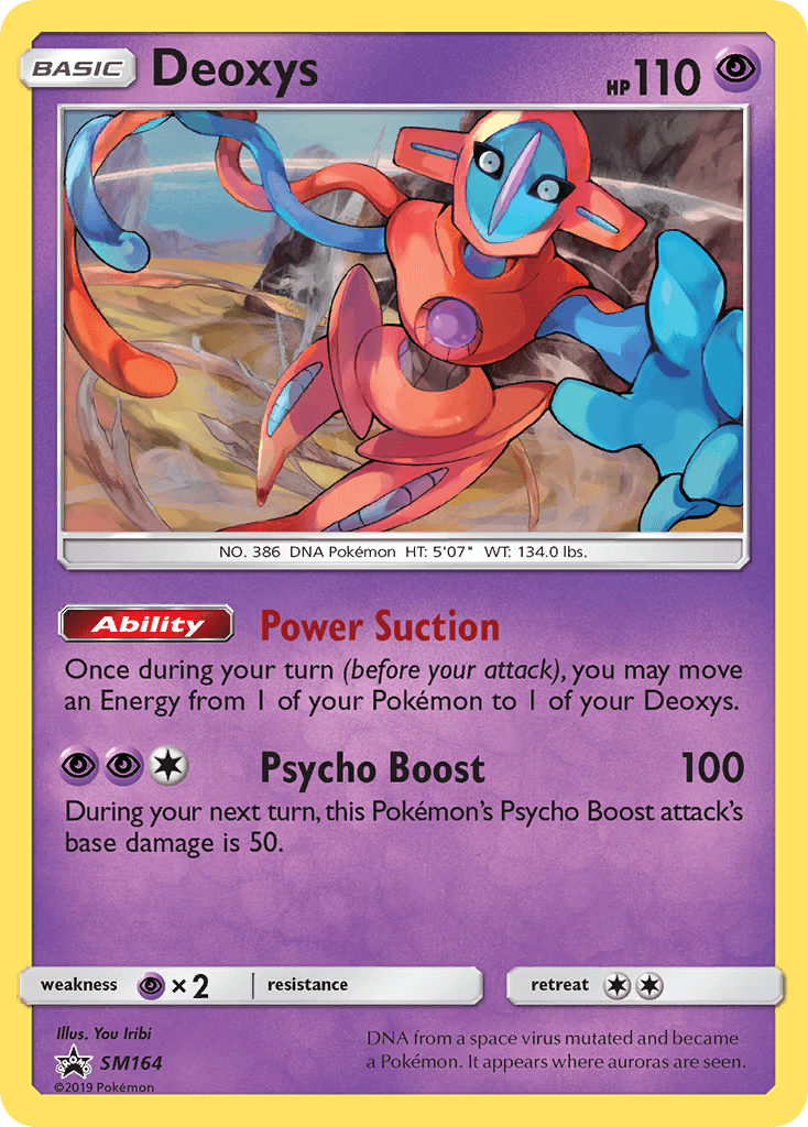 Black Star Promo, Holofoil, Psychic, Psychic[×2], SM164, Sun & Moon: Black Star Promos Deoxys (SM164) [Sun & Moon: Black Star Promos] - Trading Card World