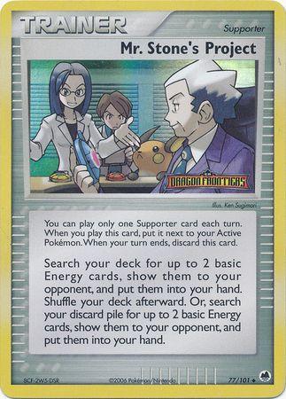 77, EX: Dragon Frontiers, Reverse Holofoil, Supporter, Uncommon Mr. Stone's Project (77/101) (Stamped) [EX: Dragon Frontiers] - Trading Card World