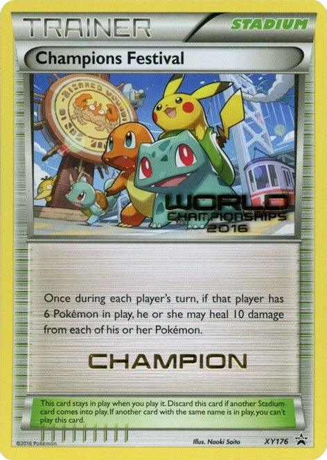 Normal, Promo, Stadium, XY176, XY: Black Star Promos Champions Festival (XY176) (2016 Champion) [XY: Black Star Promos] - Trading Card World