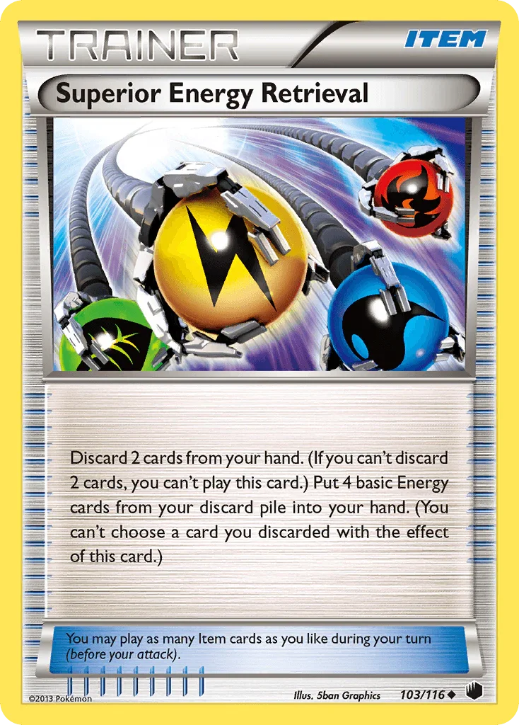 103, Black & White: Plasma Freeze, Item, Normal, Reverse Holofoil, Uncommon Superior Energy Retrieval (103/116) [Black & White: Plasma Freeze] - Trading Card World