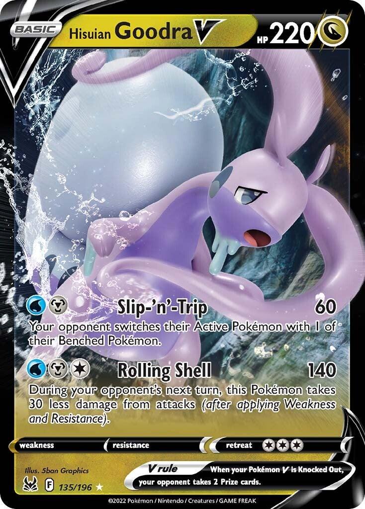 135, Dragon, Holofoil, Sword & Shield: Lost Origin, Ultra Rare Hisuian Goodra V (135/196) [Sword & Shield: Lost Origin] - Trading Card World