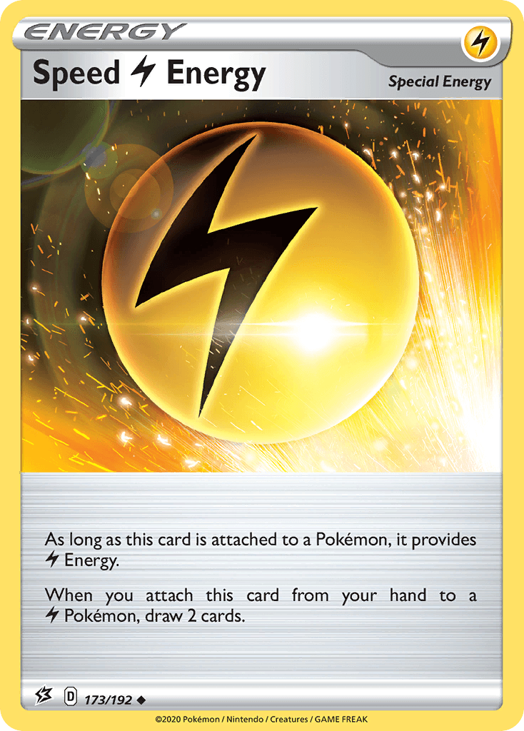 173, Lightning, Normal, Reverse Holofoil, Sword & Shield: Rebel Clash, Uncommon Speed Lightning Energy (173/192) [Sword & Shield: Rebel Clash] - Trading Card World