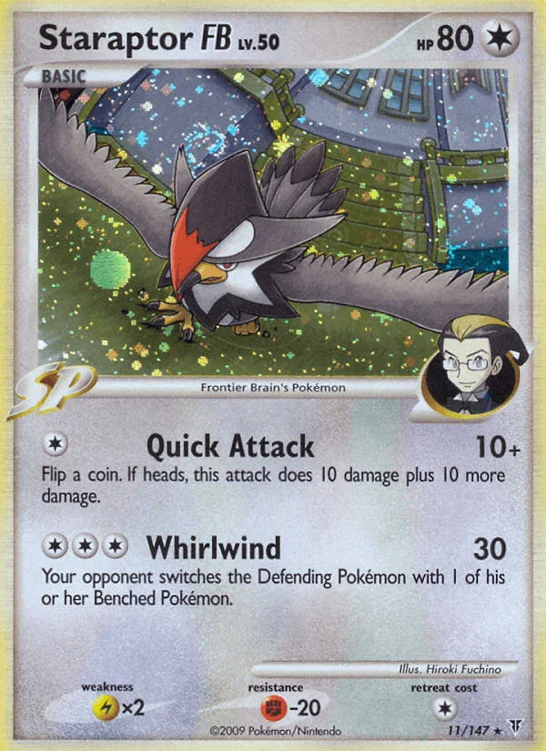 11, Colorless, Fighting[-20], Holo Rare, Holofoil, Lightning[×2], Platinum: Supreme Victors, Reverse Holofoil Staraptor FB (11/147) [Platinum: Supreme Victors] - Trading Card World