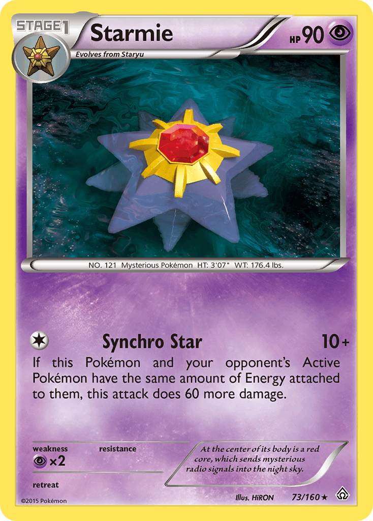73, Normal, Psychic, Psychic[×2], Rare, Reverse Holofoil, XY: Primal Clash Starmie (73/160) [XY: Primal Clash] - Trading Card World