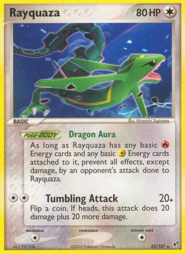 22, Colorless, Colorless[×2], EX: Deoxys, Holo Rare, Holofoil Rayquaza (22/107) (Theme Deck Exclusive) [EX: Deoxys] - Trading Card World