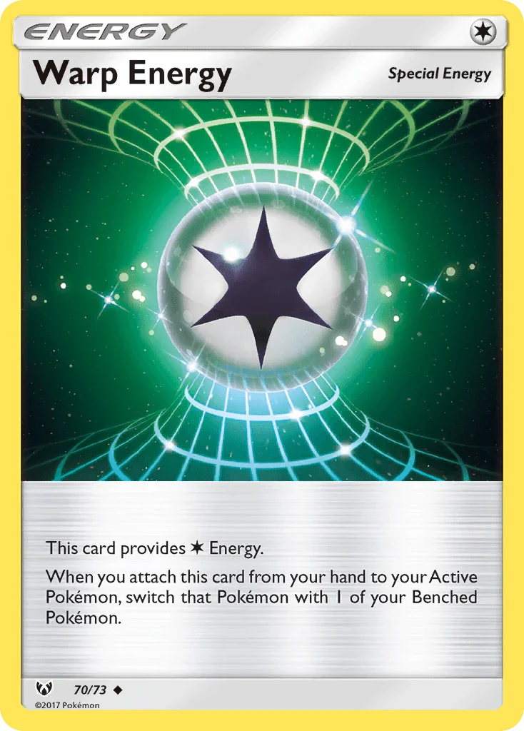 70, Energy, Normal, Reverse Holofoil, Sun & Moon: Shining Legends, Uncommon Warp Energy (70/73) [Sun & Moon: Shining Legends] - Trading Card World