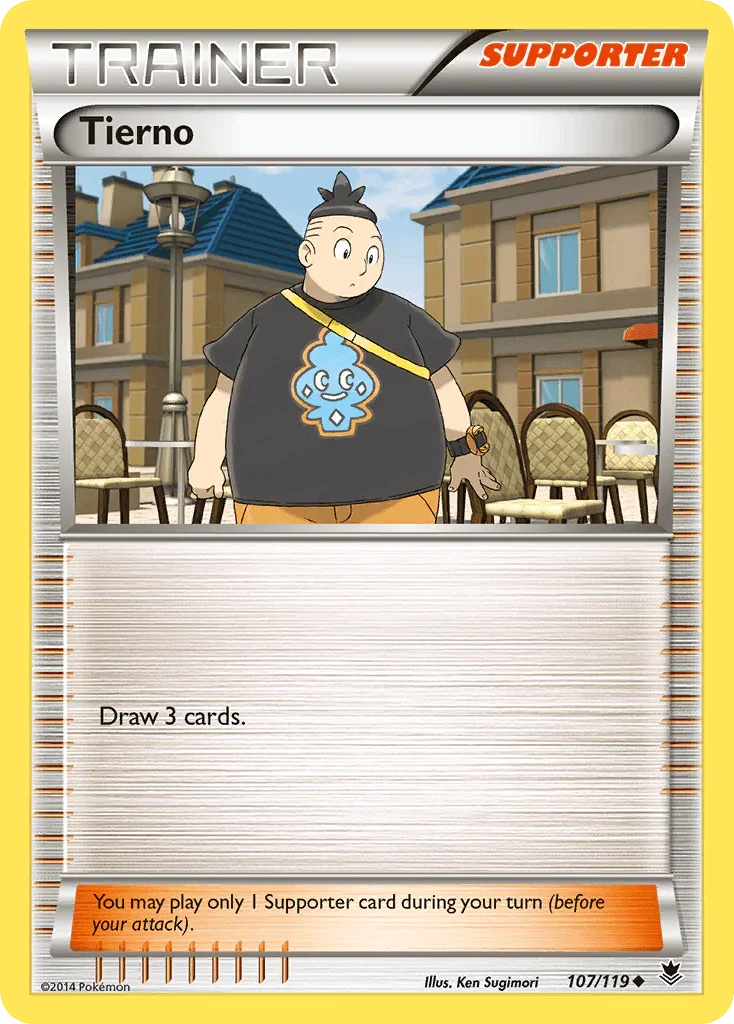 Normal, Reverse Holofoil, Supporter, Uncommon, XY: Phantom Forces Tierno (107/119) [XY: Phantom Forces] - Trading Card World