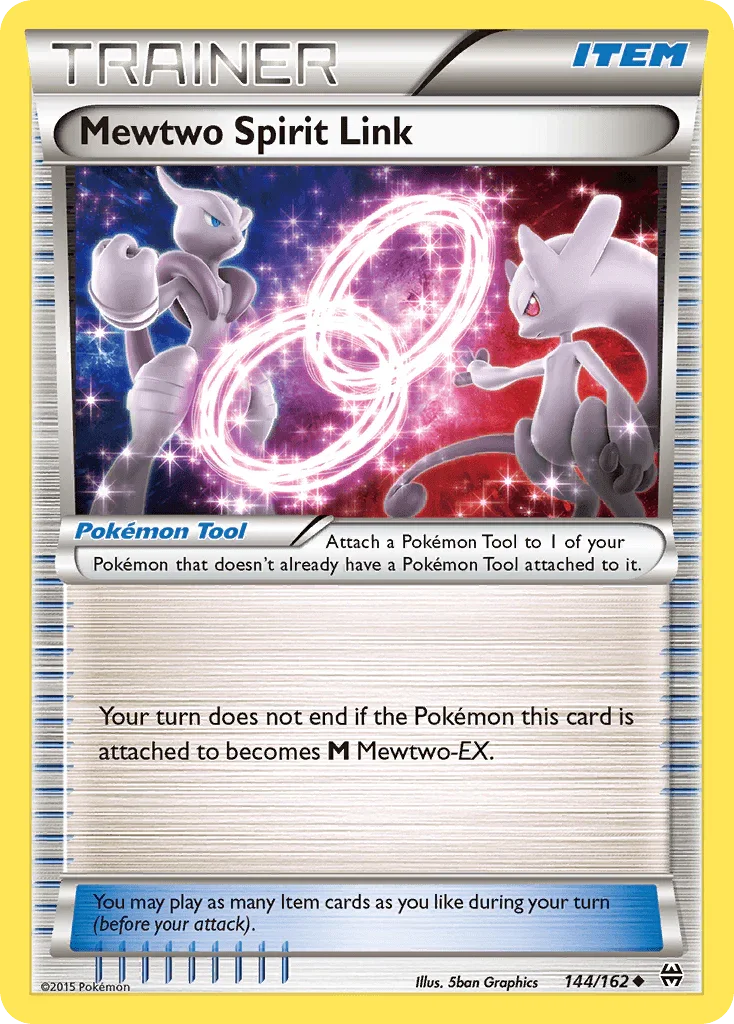 144, Item, Normal, Reverse Holofoil, Uncommon, XY: BREAKthrough Mewtwo Spirit Link (144/162) [XY: BREAKthrough] - Trading Card World