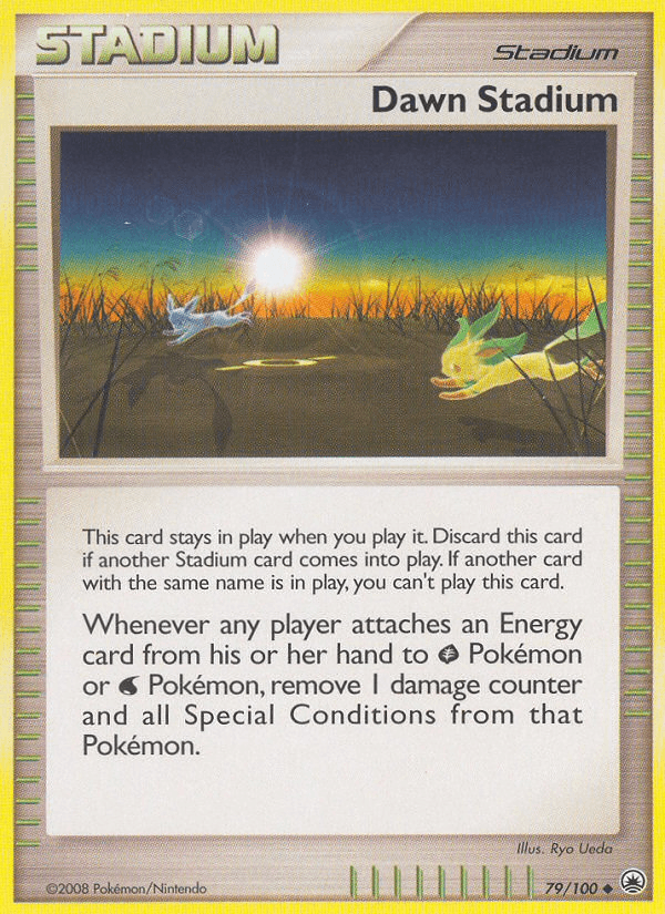 79, Diamond & Pearl: Majestic Dawn, Normal, Reverse Holofoil, Stadium, Uncommon Dawn Stadium (79/100) [Diamond & Pearl: Majestic Dawn] - Trading Card World