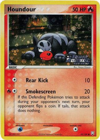 59, Common, EX: Team Rocket Returns, Fire, Reverse Holofoil, Water[×2] Houndour (59/109) (Stamped) [EX: Team Rocket Returns] - Trading Card World