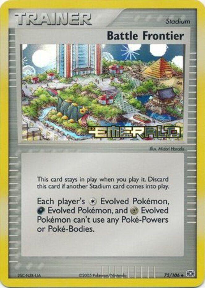 75, EX: Emerald, Reverse Holofoil, Stadium, Uncommon Battle Frontier (75/106) (Stamped) [EX: Emerald] - Trading Card World