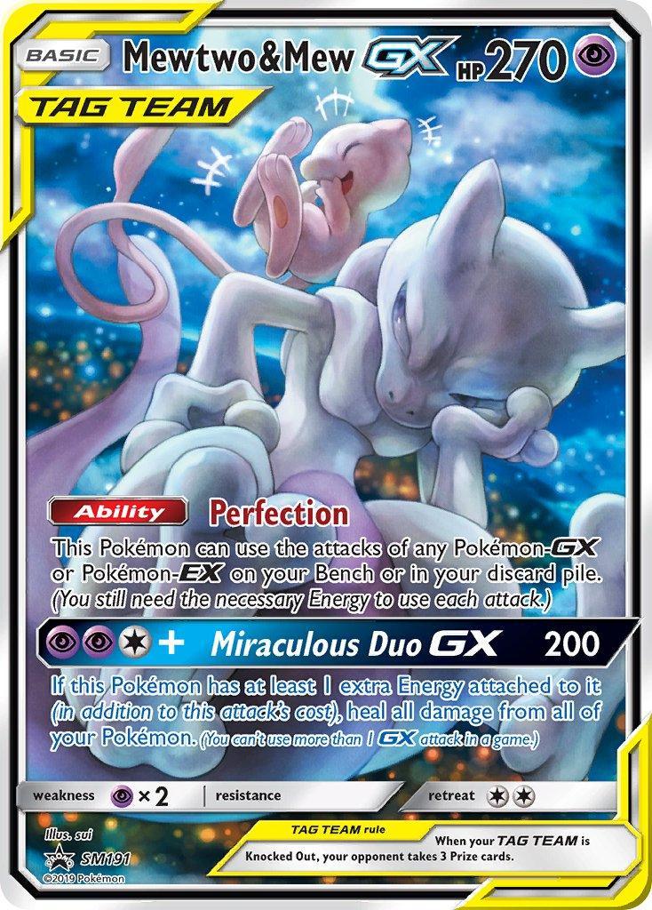 Black Star Promo, Holofoil, Psychic, Psychic[×2], SM191, Sun & Moon: Black Star Promos Mewtwo & Mew GX (SM191) [Sun & Moon: Black Star Promos] - Trading Card World