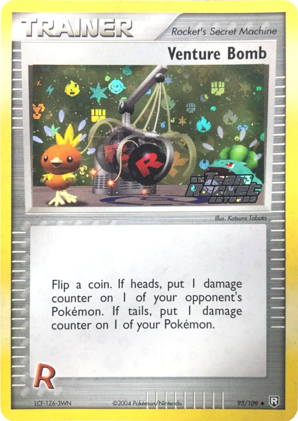 93, EX: Team Rocket Returns, Item, Reverse Holofoil, Uncommon Venture Bomb (93/109) (Stamped) [EX: Team Rocket Returns] - Trading Card World