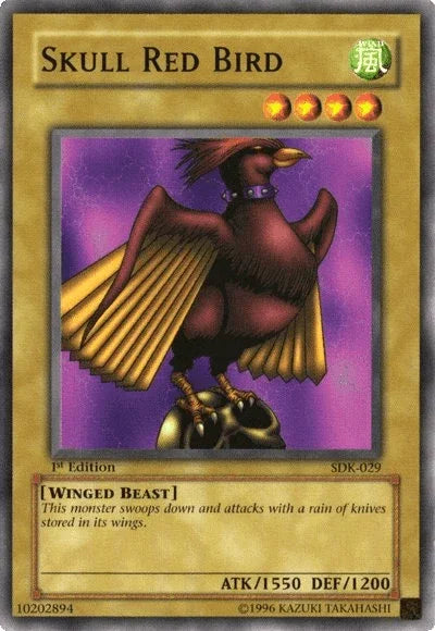 1st Edition, Common, Normal Monster, Starter Deck: Kaiba, Unlimited, Wind, Winged Beast Skull Red Bird [SDK-029] Common - Trading Card World