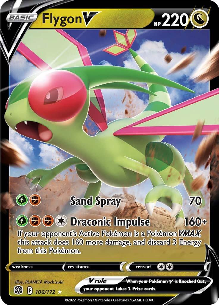 106, Dragon, Holofoil, Sword & Shield: Brilliant Stars, Ultra Rare Flygon V (106/172) [Sword & Shield: Brilliant Stars] - Trading Card World