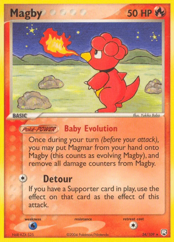 24, EX: Team Rocket Returns, Fire, Normal, Rare, Water[×2] Magby (24/109) [EX: Team Rocket Returns] - Trading Card World