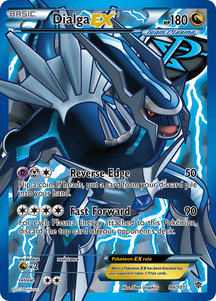 99, Black & White: Plasma Blast, Dragon, Dragon[×2], Holofoil, Ultra Rare Dialga EX (99/101) [Black & White: Plasma Blast] - Trading Card World