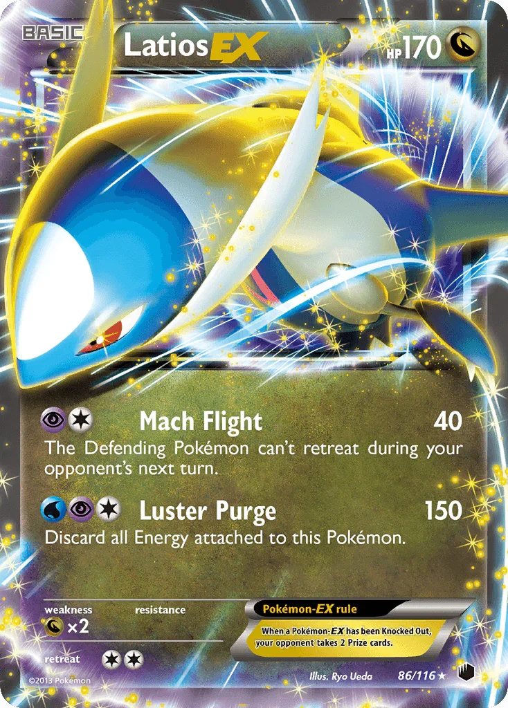 86, Black & White: Plasma Freeze, Dragon, Dragon[×2], Holofoil, Ultra Rare Latios EX (86/116) [Black & White: Plasma Freeze] - Trading Card World