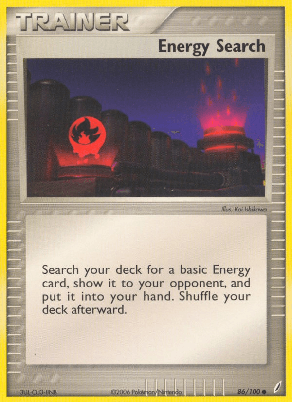 86, Common, EX: Crystal Guardians, Item, Normal Energy Search (86/100) [EX: Crystal Guardians] - Trading Card World