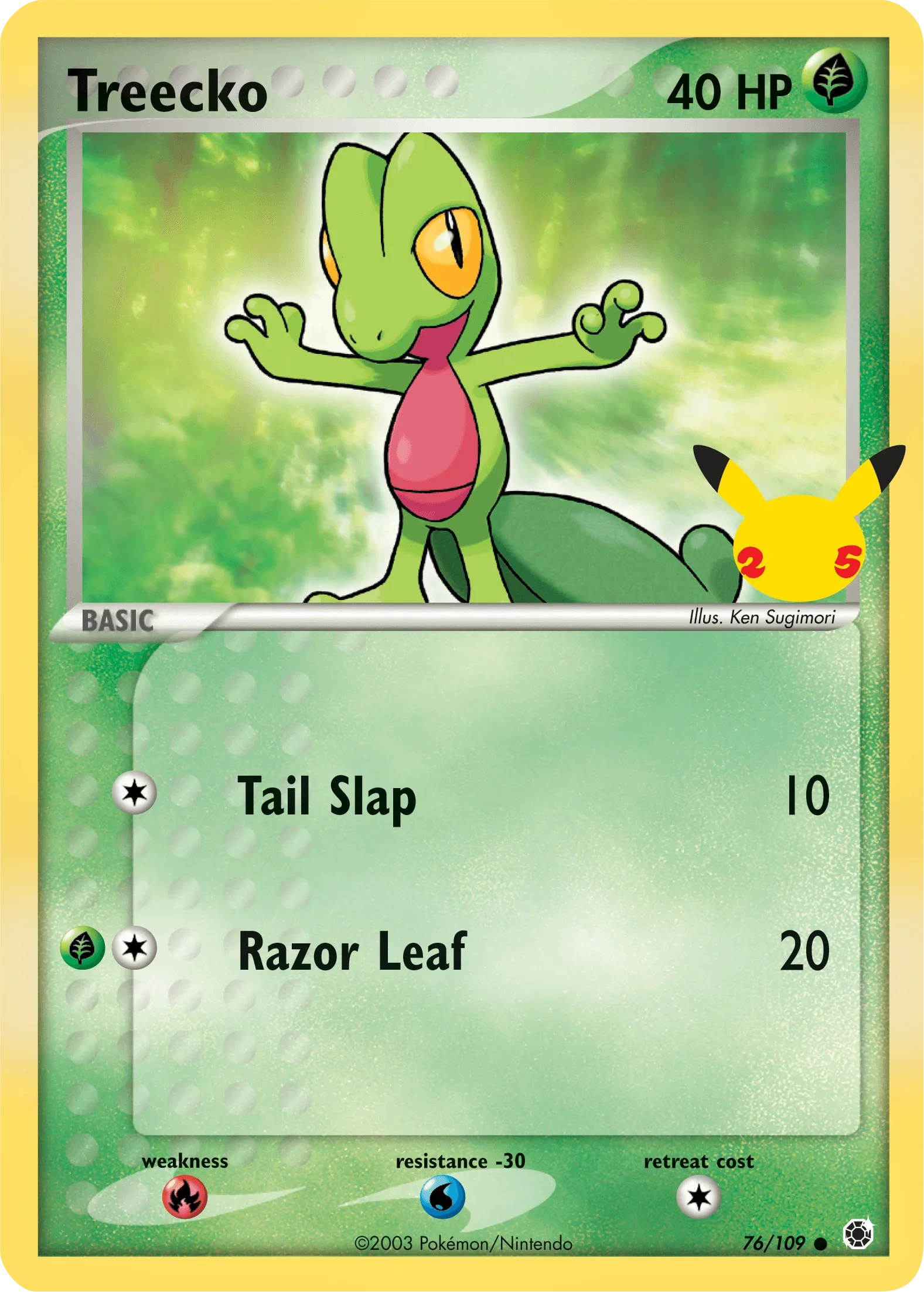76, Fire, First Partner Pack, Grass, Normal, Promo, Water [-30] Treecko (76/109) [First Partner Pack] - Trading Card World