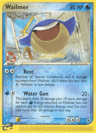 48, EX: Ruby & Sapphire, Lightning[×2], Normal, Reverse Holofoil, Uncommon, Water Wailmer (48/109) [EX: Ruby & Sapphire] - Trading Card World