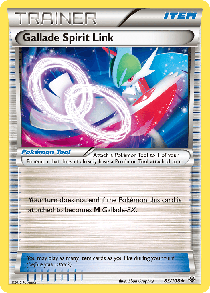 83, Item, Normal, Reverse Holofoil, Uncommon, XY: Roaring Skies Gallade Spirit Link (83/108) [XY: Roaring Skies] - Trading Card World