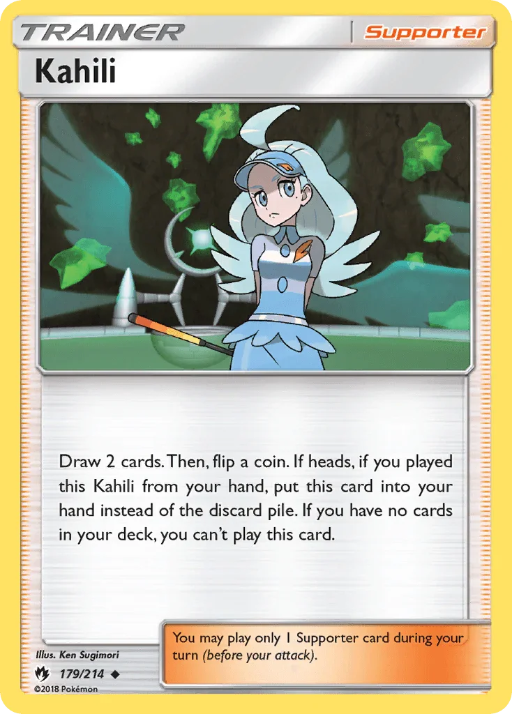 179, Normal, Reverse Holofoil, Sun & Moon: Lost Thunder, Supporter, Uncommon Kahili (179/214) [Sun & Moon: Lost Thunder] - Trading Card World