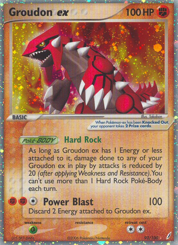 Groudon ex (93/100) [EX: Crystal Guardians]