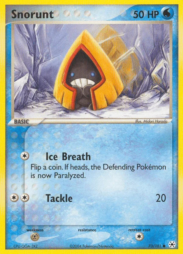 73, Common, EX: Hidden Legends, Metal[×2], Normal, Reverse Holofoil, Water Snorunt (73/101) [EX: Hidden Legends] - Trading Card World