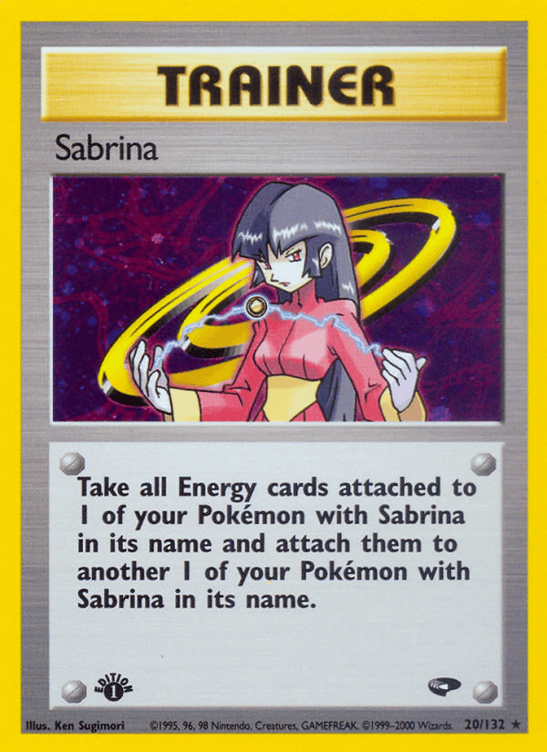 1st Edition Holofoil, 20, Gym Challenge 1st Edition, Holo Rare, Trainer Sabrina (20/132) [Gym Challenge 1st Edition] - Trading Card World