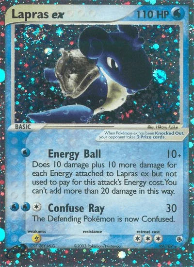 99, EX: Ruby & Sapphire, Holofoil, Lightning[×2], Ultra Rare, Water Lapras ex (99/109) [EX: Ruby & Sapphire] - Trading Card World