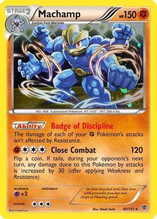 49, Black & White: Plasma Blast, Fighting, Holo Rare, Holofoil, Psychic[×2] Machamp (49/101) (Cosmos Holo) [Black & White: Plasma Blast] - Trading Card World
