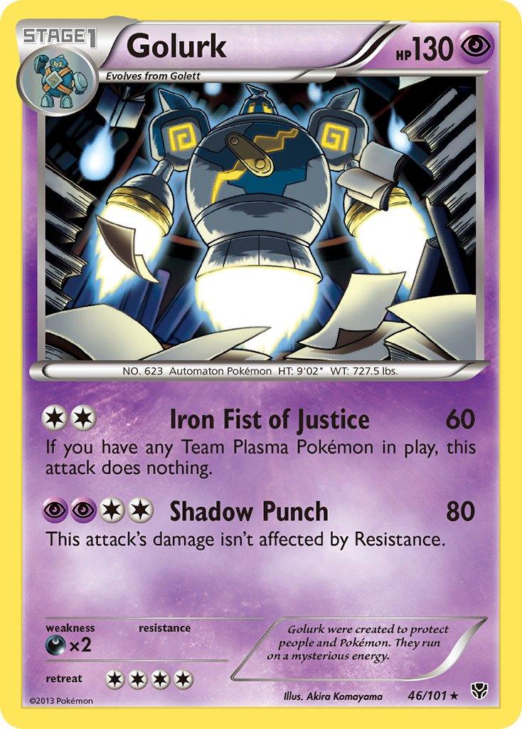 46, Black & White: Plasma Blast, Darkness[×2], Normal, Psychic, Rare Golurk (46/101) (Theme Deck Exclusive) [Black & White: Plasma Blast] - Trading Card World