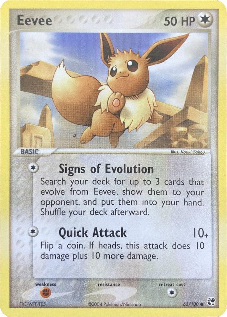 63, Colorless, Common, EX: Battle Stadium, Fighting[×2], Normal Eevee (63/100) [EX: Battle Stadium] - Trading Card World