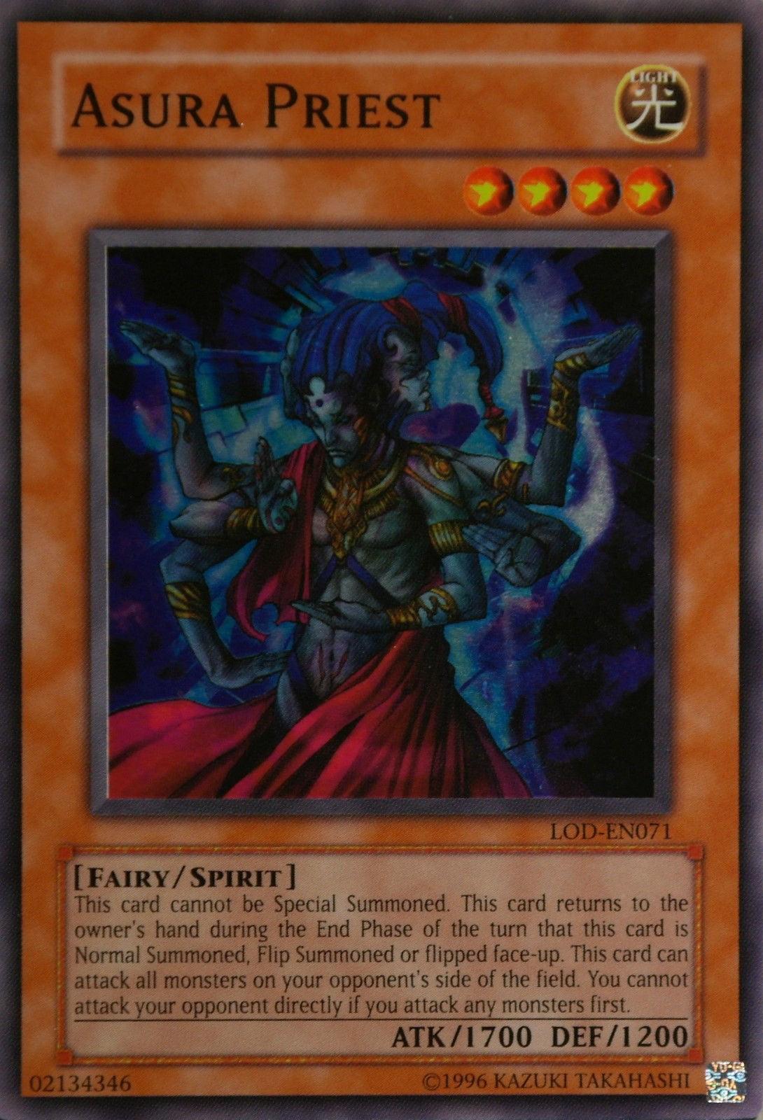 Fairy, Legacy of Darkness, Light, Spirit Monster, Super Rare, Unlimited Asura Priest [LOD-EN071] Super Rare - Trading Card World
