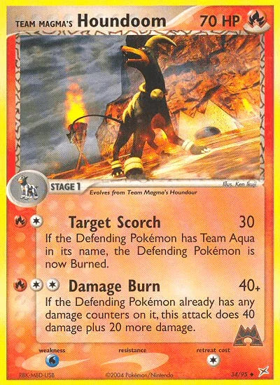 34, EX: Team Magma vs Team Aqua, Fire, Normal, Reverse Holofoil, Uncommon, Water[×2] Team Magma's Houndoom (34/95) [EX: Team Magma vs Team Aqua] - Trading Card World