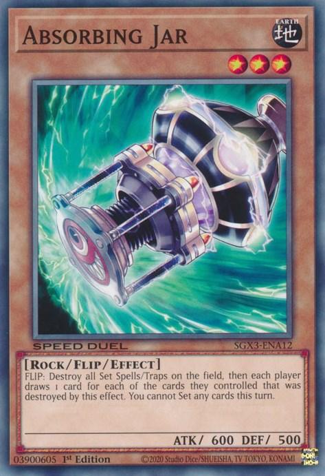 1st Edition, Common, Earth, Effect Monster, Rock, Speed Duel GX: Duelists of Shadows Absorbing Jar [SGX3-ENA12] Common - Trading Card World