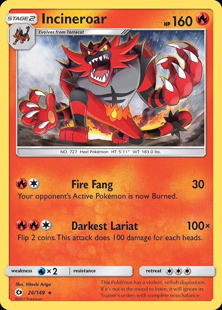 Sun & Moon: Base Set Incineroar (26/149) (Theme Deck Exclusive) [Sun & Moon: Base Set] - Trading Card World