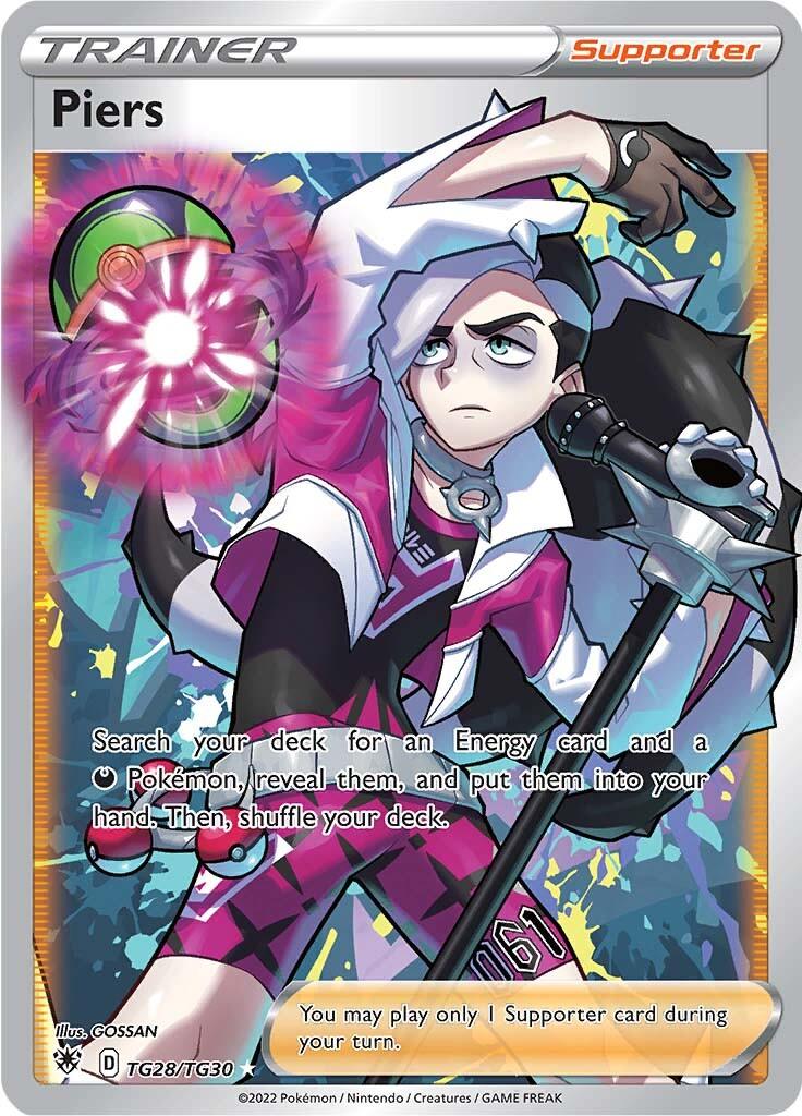 Holofoil, Secret Rare, Supporter, Sword & Shield: Astral Radiance, TG28 Piers (TG28/TG30) [Sword & Shield: Astral Radiance] - Trading Card World