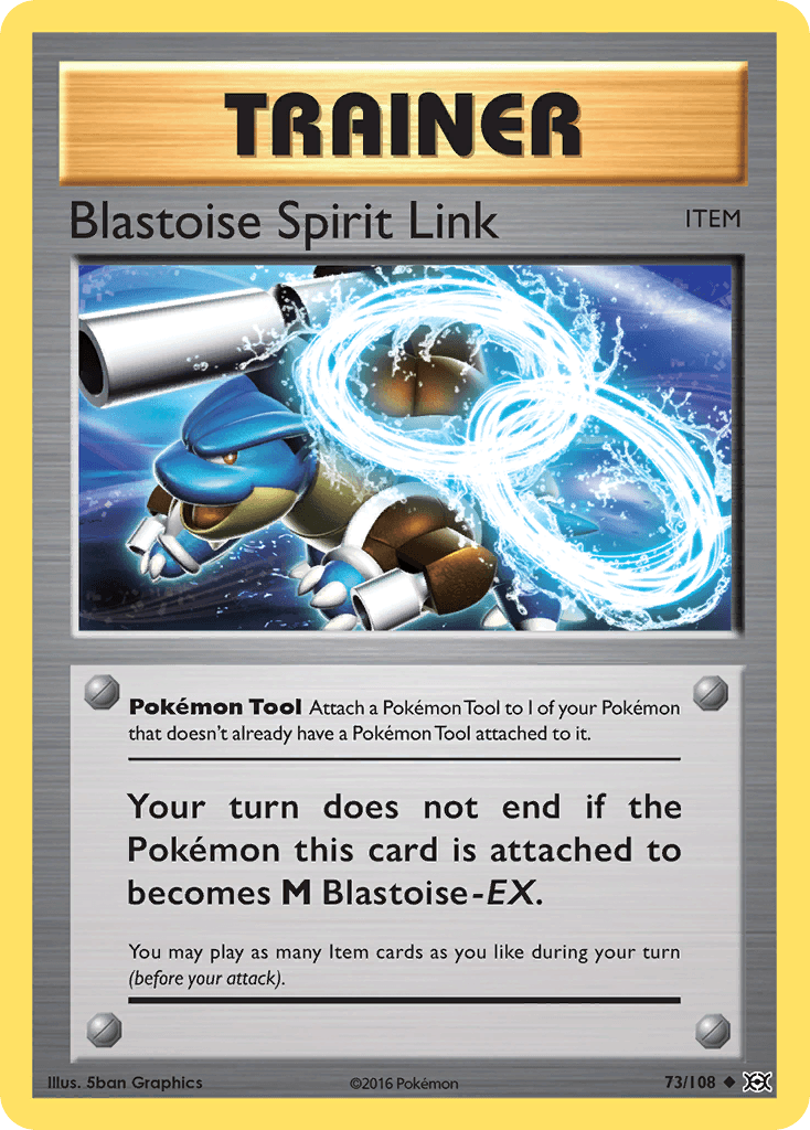73, Item, Normal, Reverse Holofoil, Uncommon, XY: Evolutions Blastoise Spirit Link (73/108) [XY: Evolutions] - Trading Card World