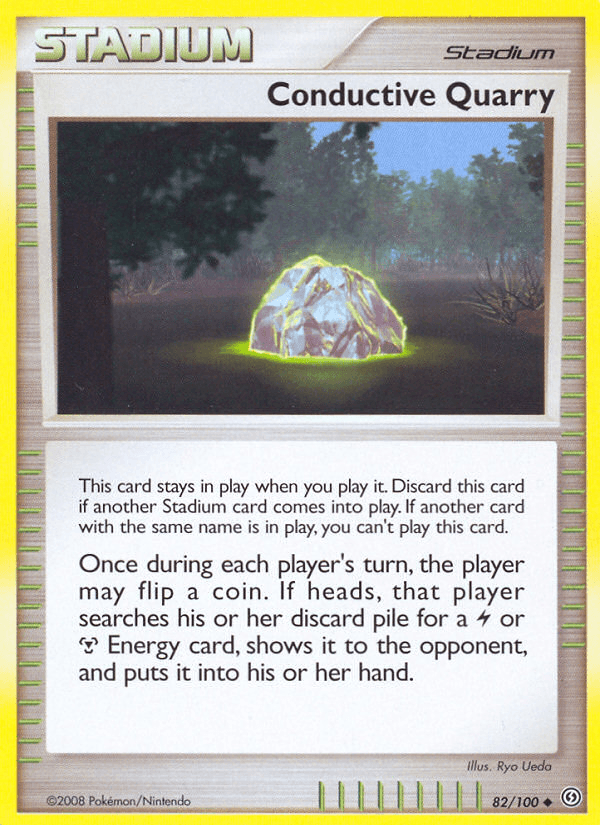 82, Diamond & Pearl: Stormfront, Normal, Reverse Holofoil, Stadium, Uncommon Conductive Quarry (82/100) [Diamond & Pearl: Stormfront] - Trading Card World