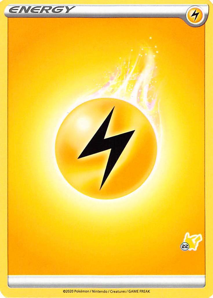 Battle Academy 2022, Common, Lightning, Normal Lightning Energy (Pikachu Stamp #22) [Battle Academy 2022] - Trading Card World