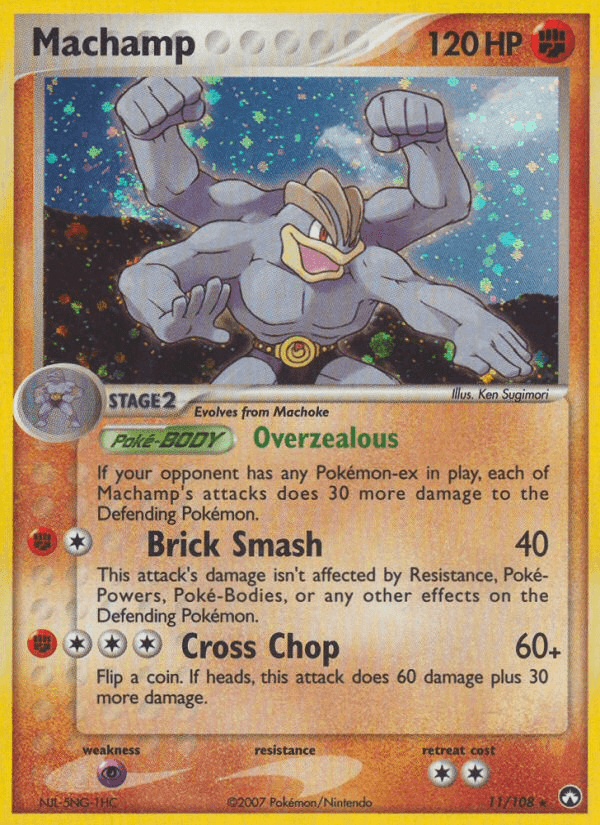 11, EX: Power Keepers, Fighting, Holo Rare, Holofoil, Psychic[×2] Machamp (11/108) [EX: Power Keepers] - Trading Card World