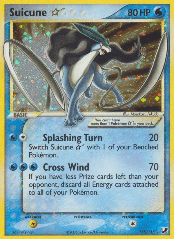 115, EX: Unseen Forces, Holofoil, Lightning[×2], Ultra Rare, Water Suicune Star (115/115) [EX: Unseen Forces] - Trading Card World