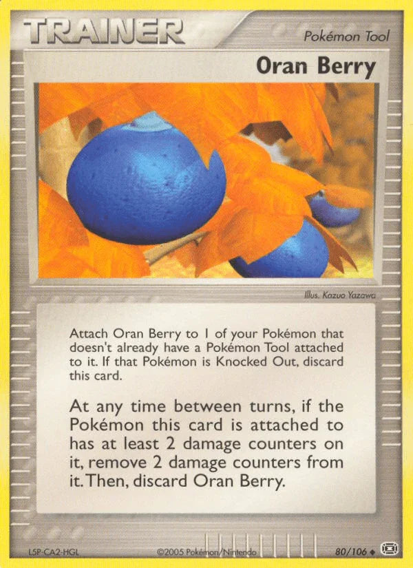 80, EX: Emerald, Item, Normal, Uncommon Oran Berry (80/106) [EX: Emerald] - Trading Card World